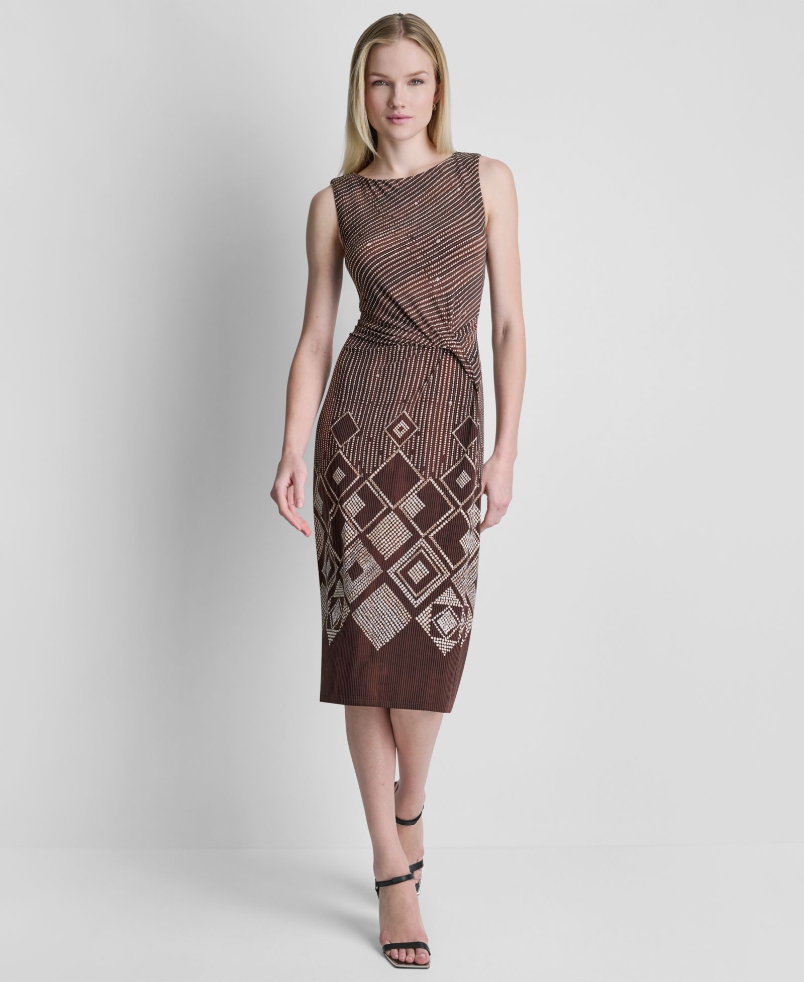 Женское миди-платье DKNY Sleeveless Side Knot