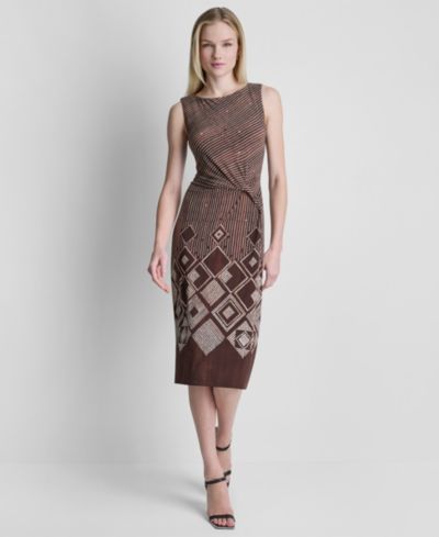 Женское миди-платье DKNY Sleeveless Side Knot
