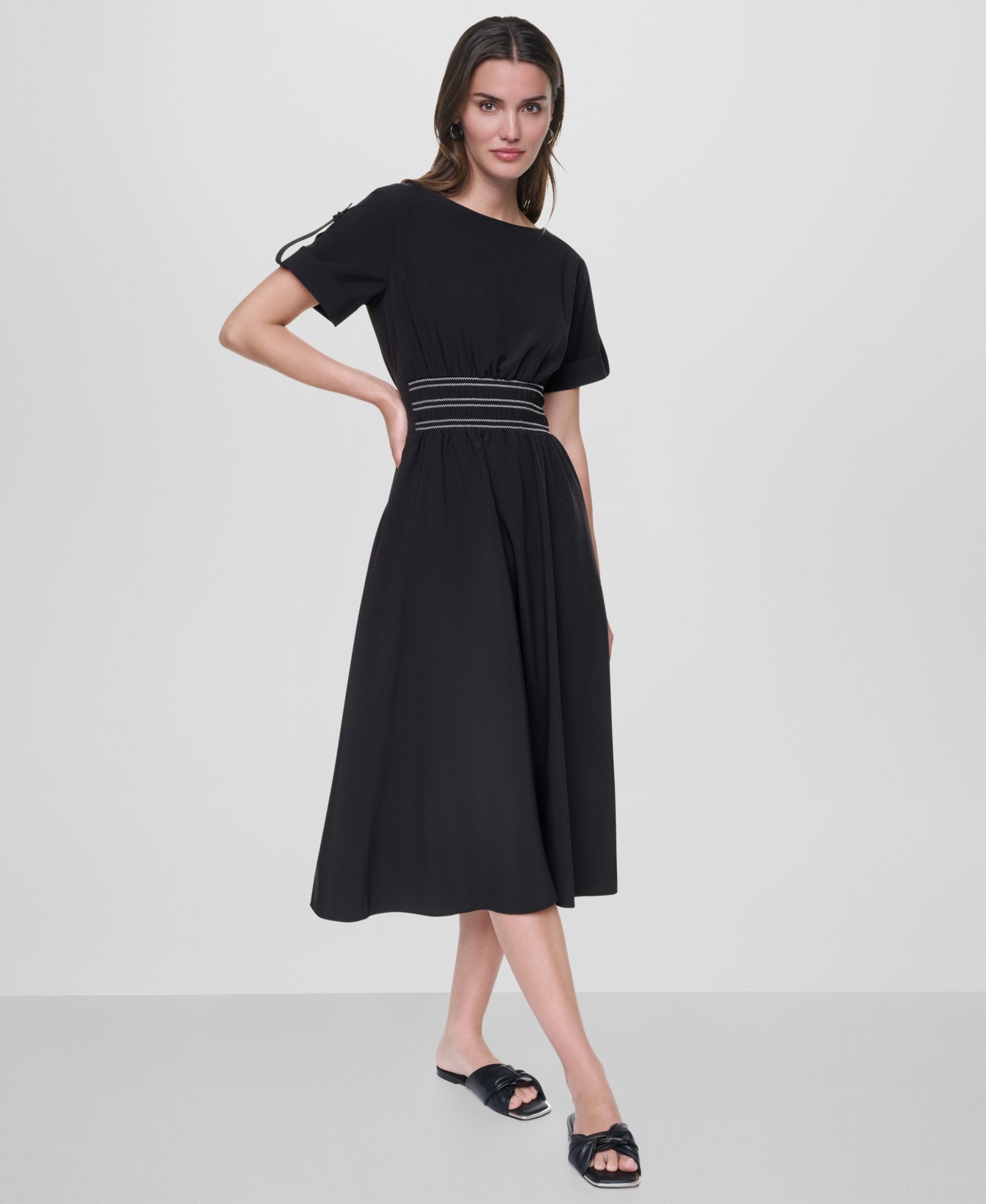 DKNY Женское миди-платье со сборчатой талией