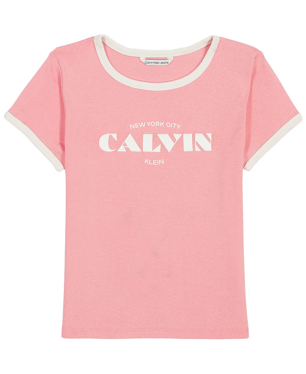 Calvin Klein Girls' 7-16 Logo Short-Sleeve T-Shirt