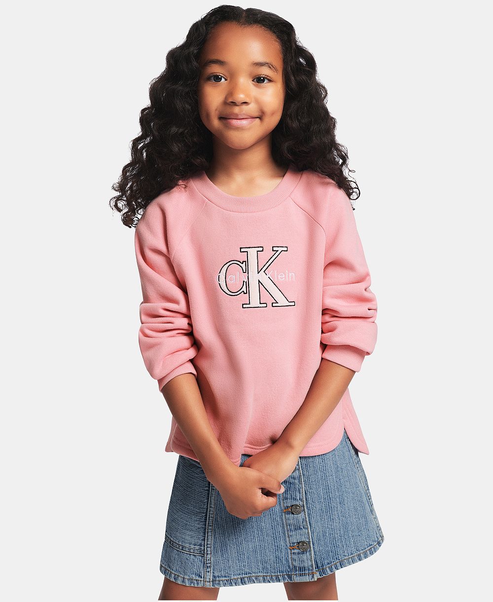 Детский свитшот Calvin Klein Girls' 7-16 Logo Long-Sleeve