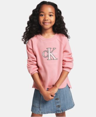 Детский свитшот Calvin Klein Girls' 7-16 Logo Long-Sleeve