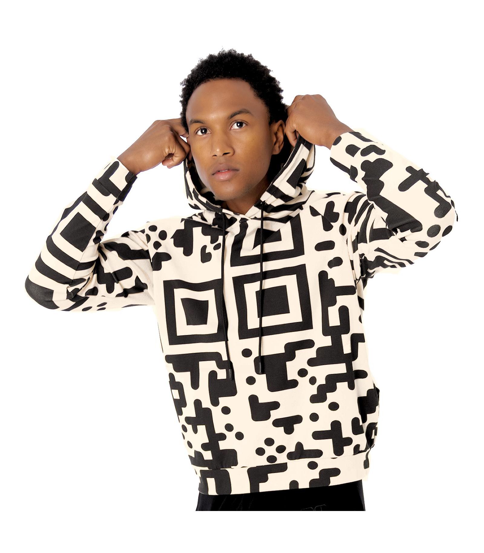 Dai Moda Men's QR Code Hoodie