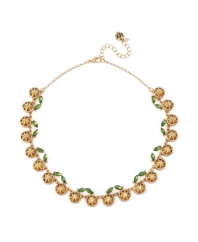 Betsey Johnson Ожерелье Lemon Collar с искусственным камнем