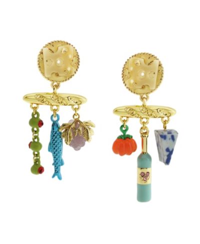 Серьги Betsey Johnson Girl Dinner из искусственного камня, подвески