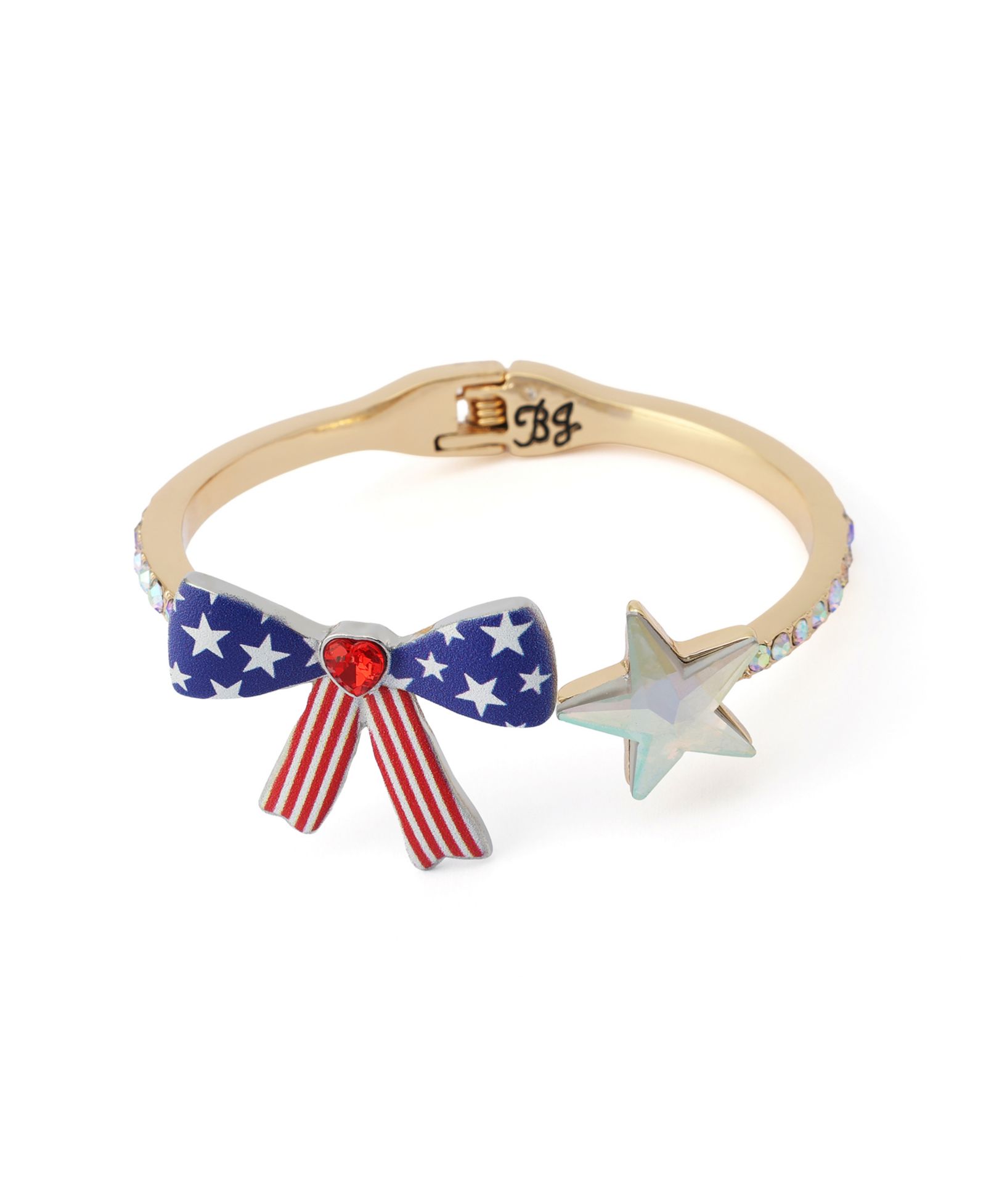 Betsey Johnson браслет-бэнгл с имитацией камня и бантом Americana