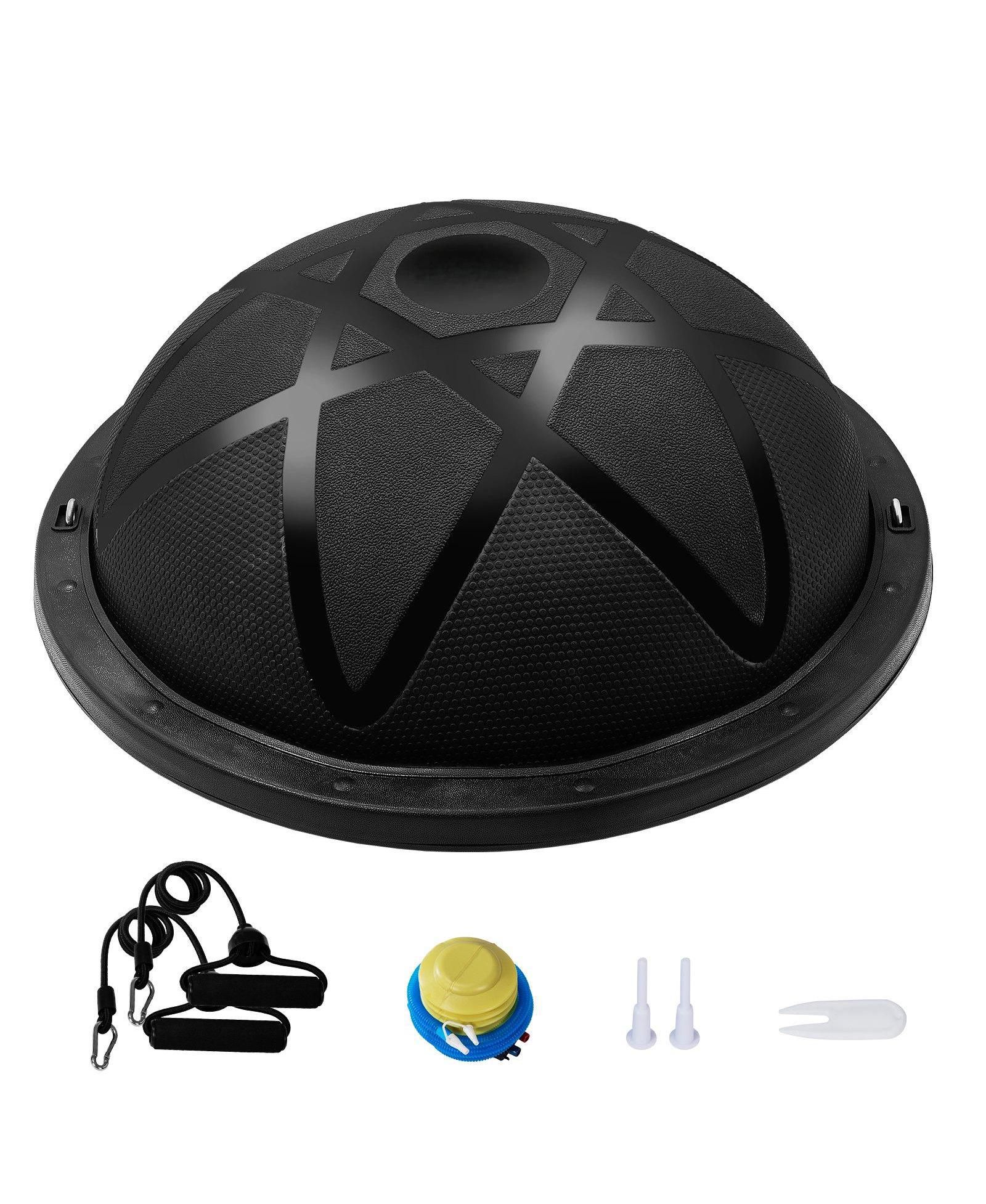 Mecale Half Balance Ball Trainer 660 lbs with Bands for Home Gym