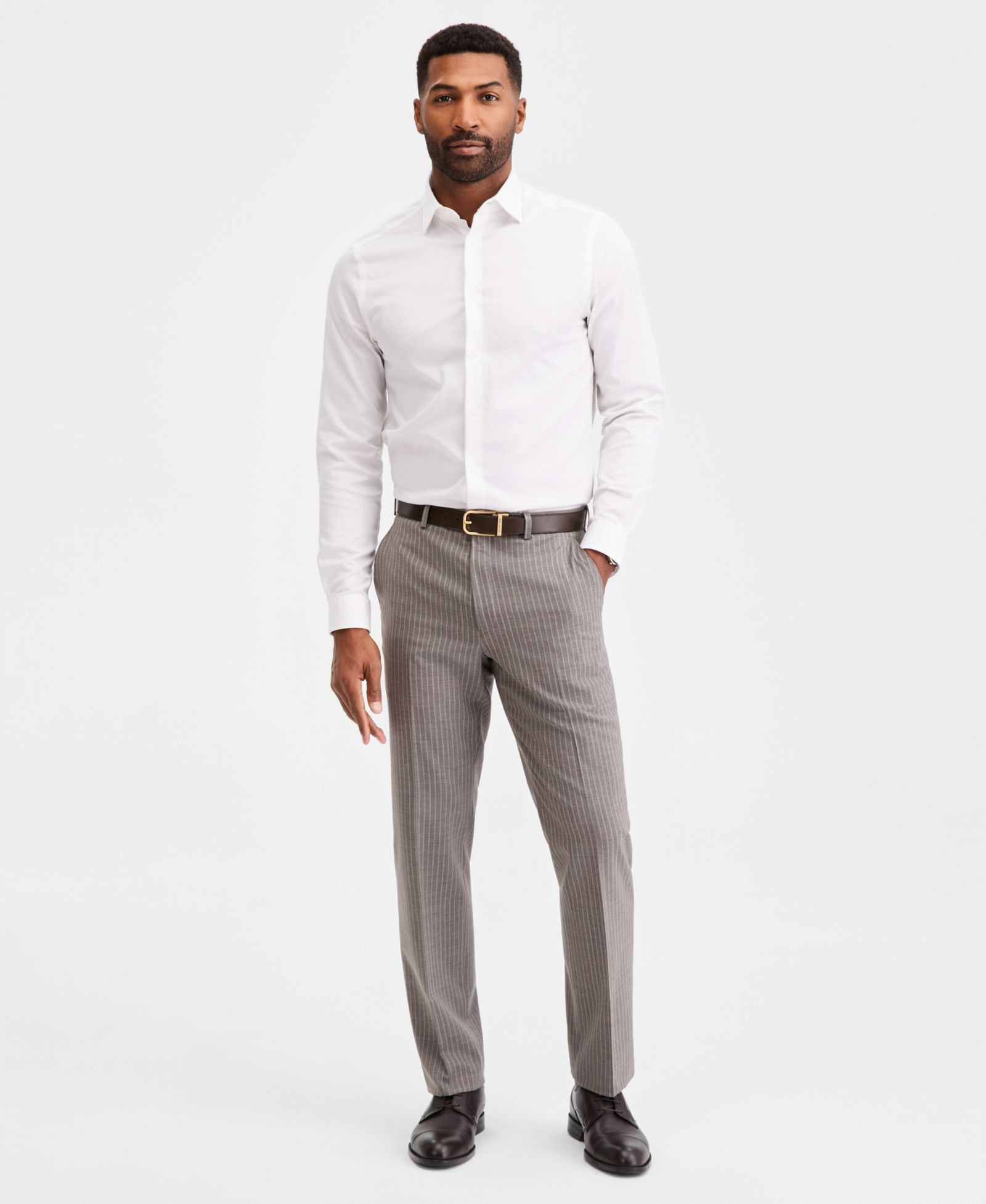 Мужские брюки Michael Kors Classic-Fit Grey Pinstripe Suit Separates