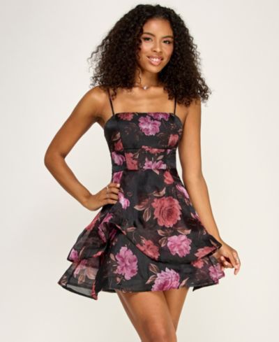 Мини-платье KATIA RAE Juniors' Square Neck