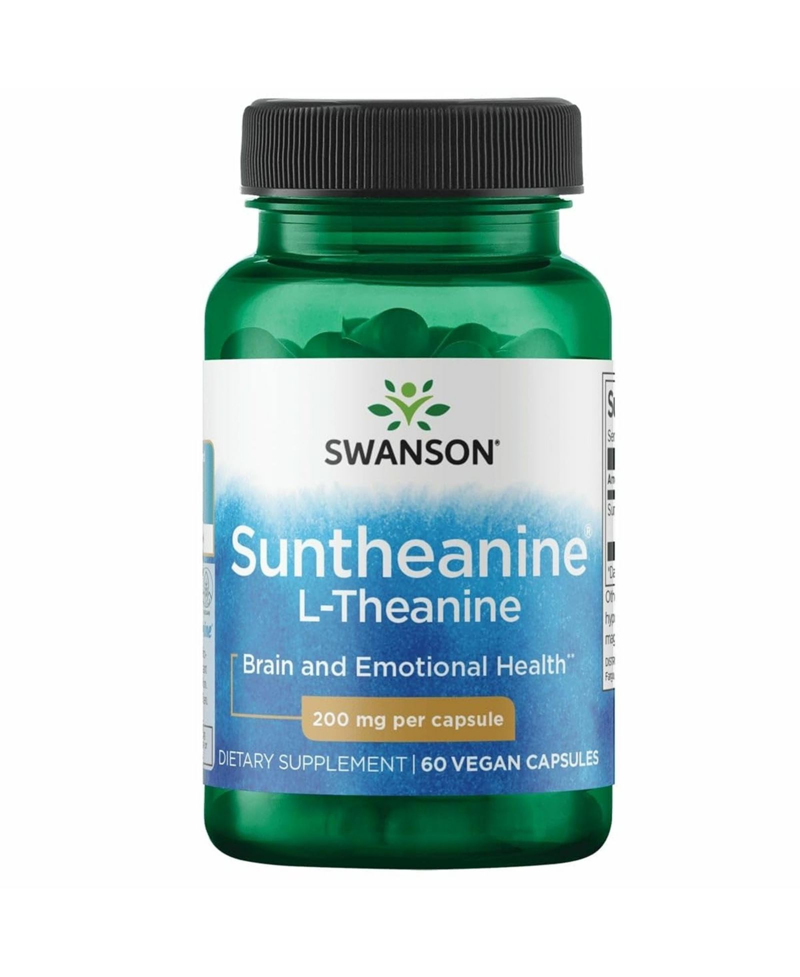 Swanson Amino Acid Double Potency Suntheanine L-Theanine, 200 mg, 60 вегетарианских капсул