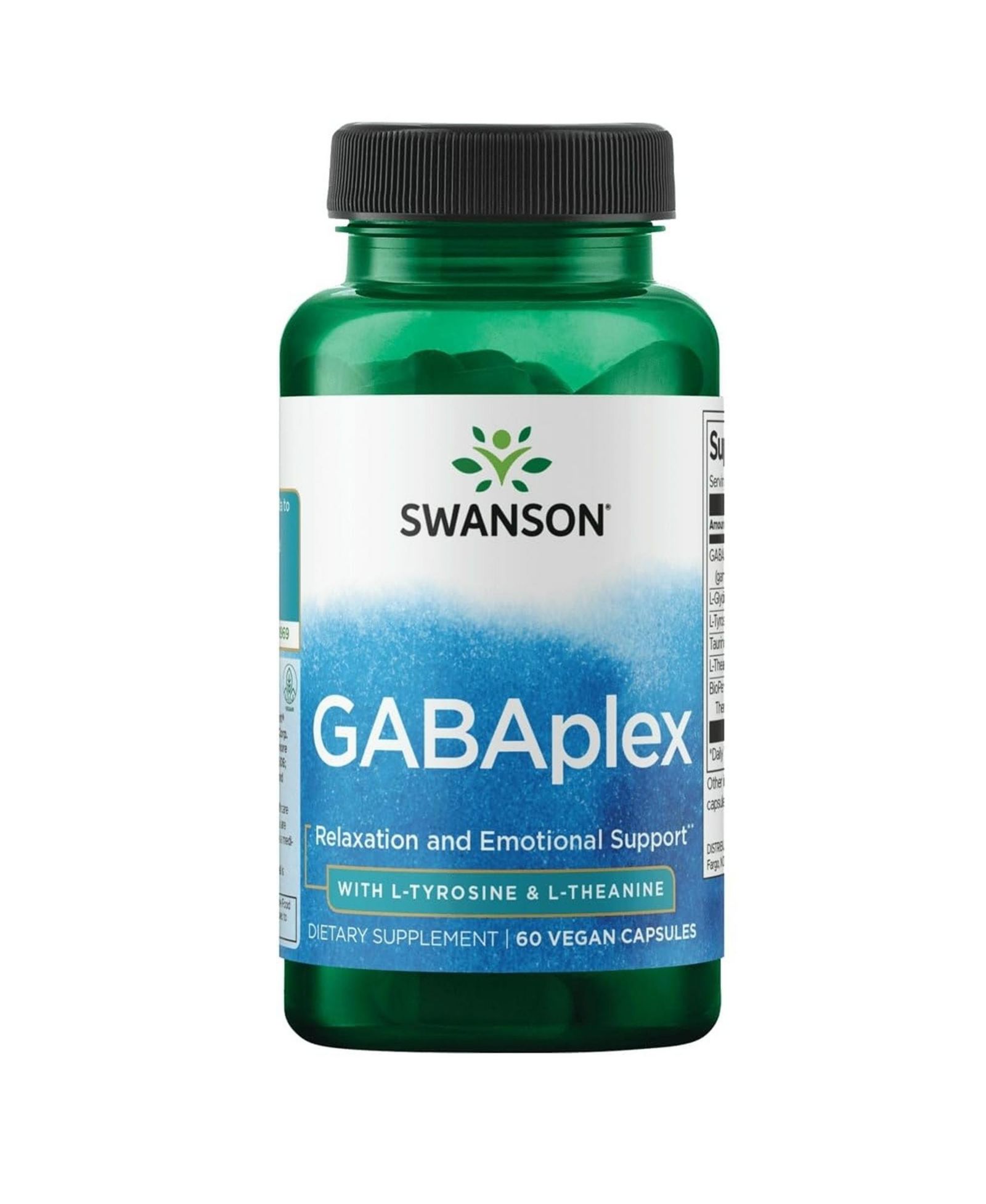 Добавка Swanson Amino Acid Gabaplex With LTyrosine and LTheanine 60 Veg Capsules