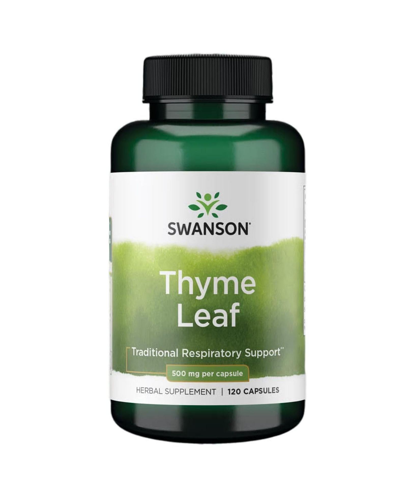 Биологически активная добавка Swanson Thyme Leaf для здоровья дыхательной и пищеварительной систем, 500 mg, 120 Capsules