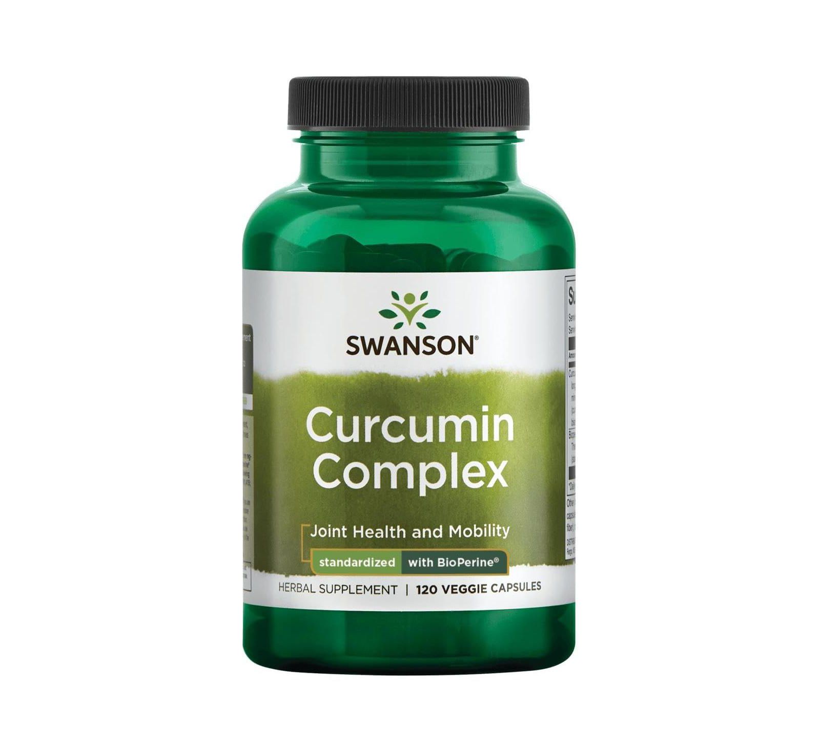 Swanson Curcumin Complex травяная добавка для суставов и подвижности с BioPerine, 120 капсул