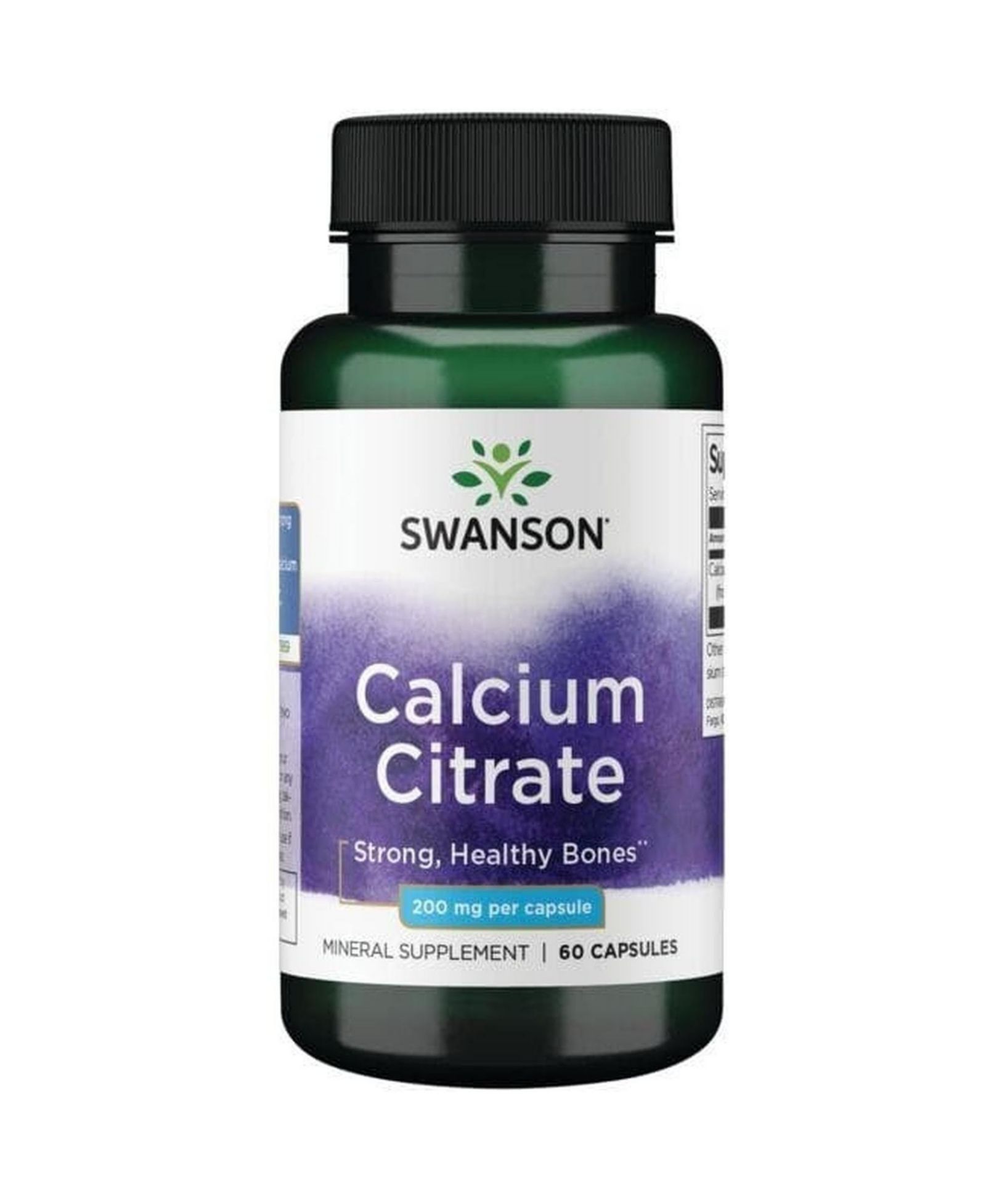 Кальций цитрат Swanson 200 Milligrams 60 Capsules