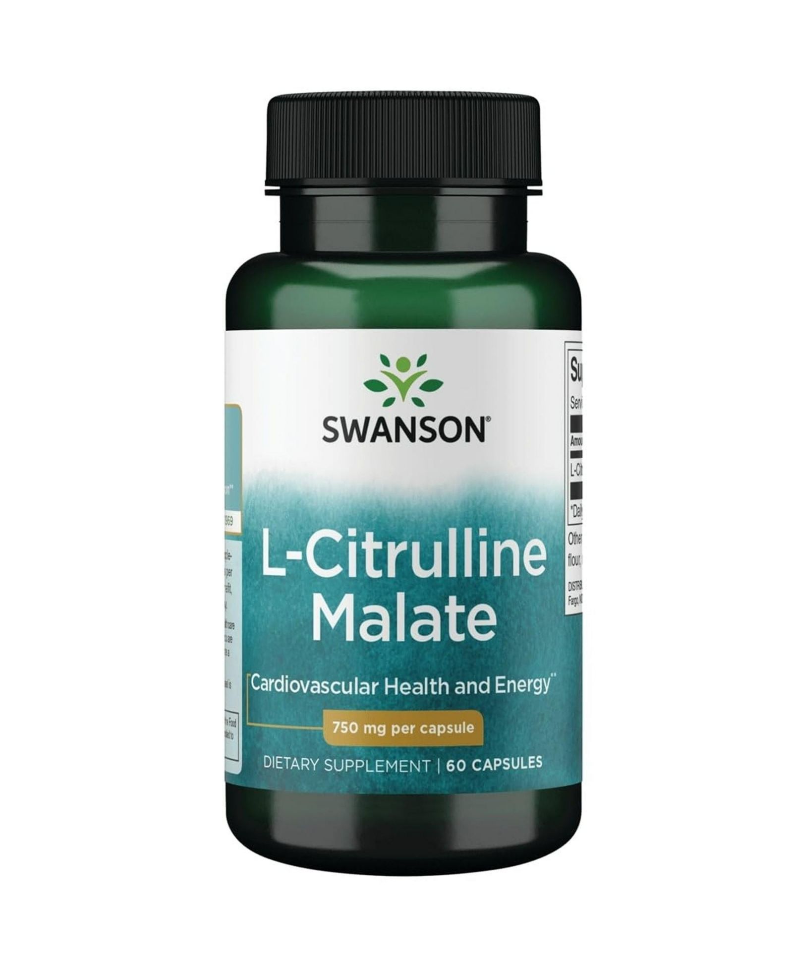 Пищевая добавка Swanson L-Citrulline Malate Amino Acid, 750 mg, 60 капсул