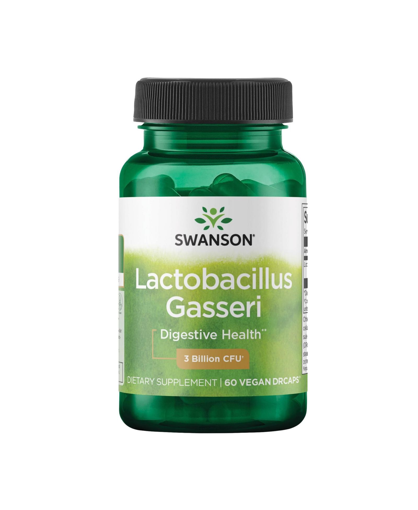 Пробиотик Swanson Lactobacillus Gasseri, поддержка пищеварения, насыщения и метаболизма жиров, 3 Billion CFU, 60 Veggie Capsules