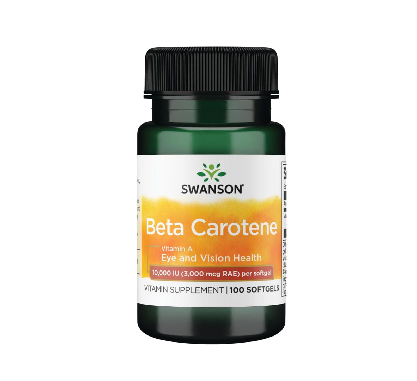 Витаминная добавка Swanson BetaCarotene (Vitamin A) 10000 Iu (3000 mcg) 100 Softgels