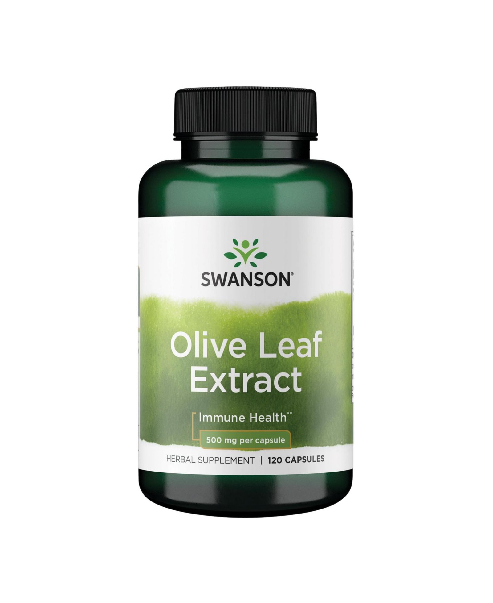 Капсулы Swanson Olive Leaf Extract с 20% Oleuropein (120 капсул, 500mg каждая)