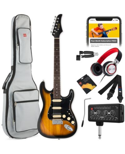 Best Choice Products Beginner Electric Guitar Kit w/ Headphone Amp, Padded Gig-Bag, Headphones