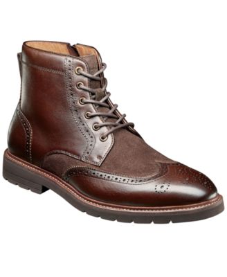 Florsheim Men's Redford Wingtip Leather Side-Zip Boots