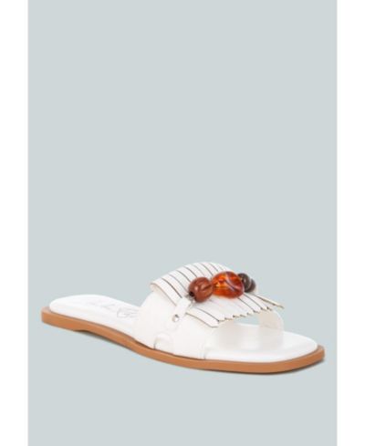 London Rag Women's Nakasa Beaded Faux Leather Slip Ons