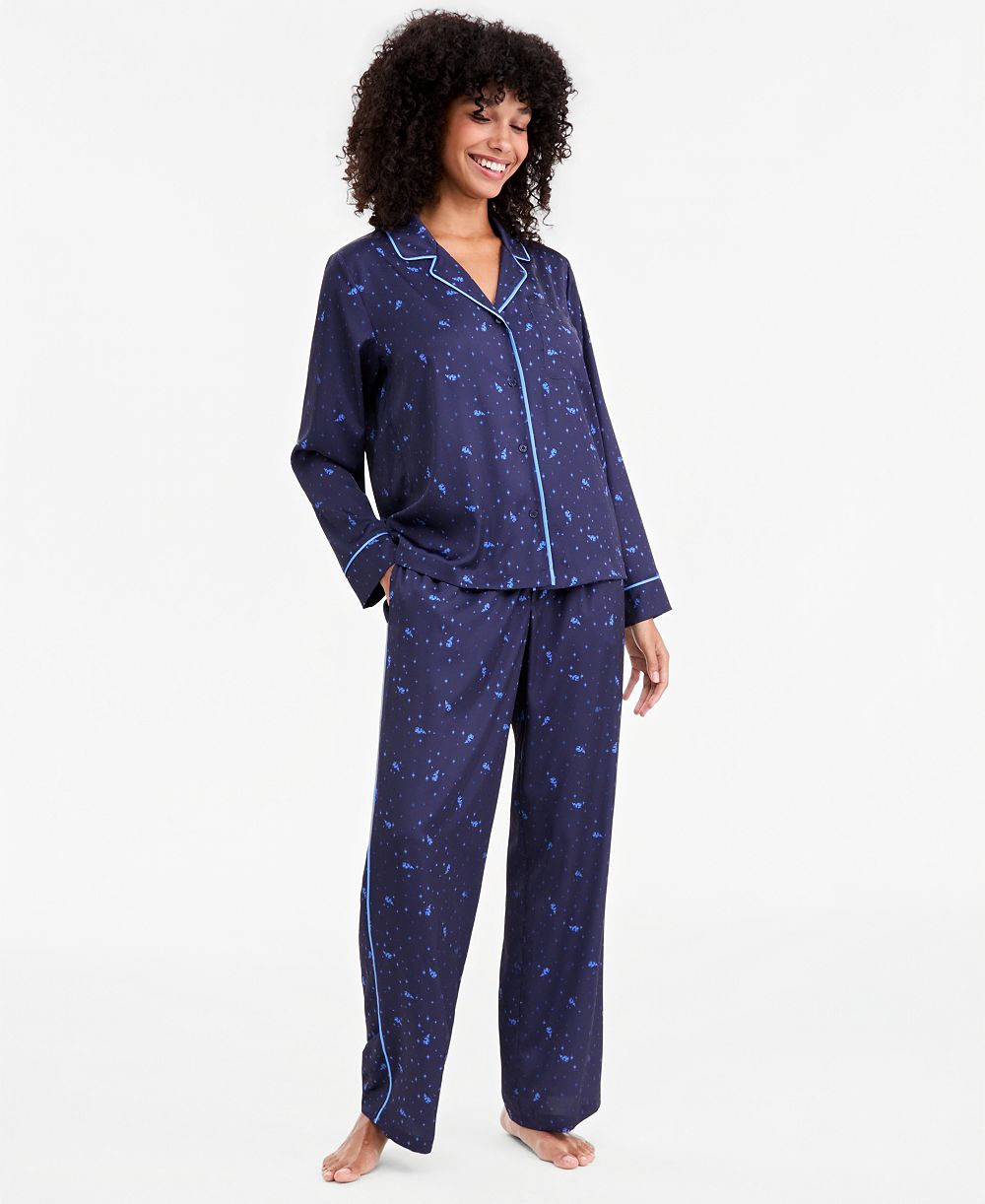 Disney | Macy's Women's Sorcerer's Apprentice Mickey Satin Pajama Set, Macy's Exclusive