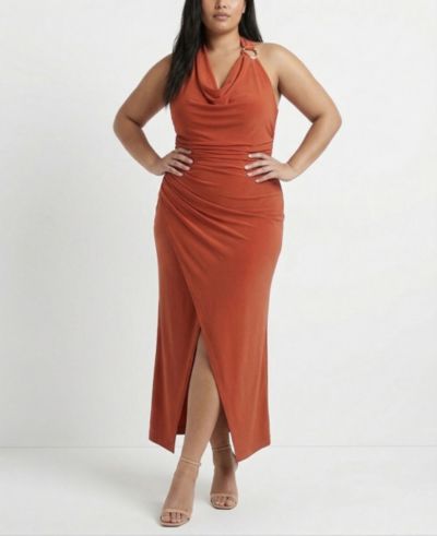 Платье Taylor Plus Size с воланами и вырезом лодочкой