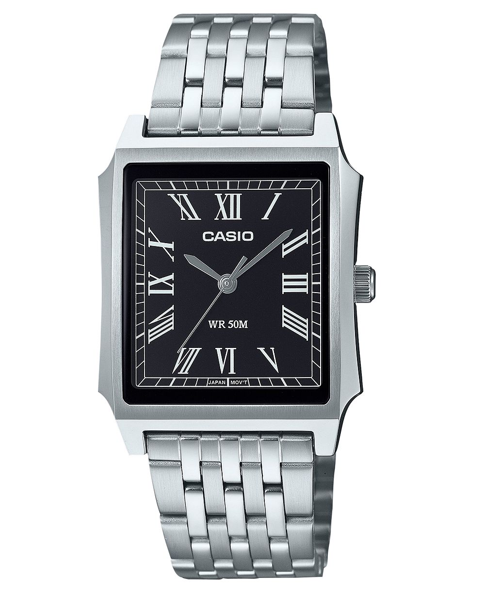 Часы Casio Unisex с кварцевым механизмом, стальные, серебристого цвета, 31.5mm