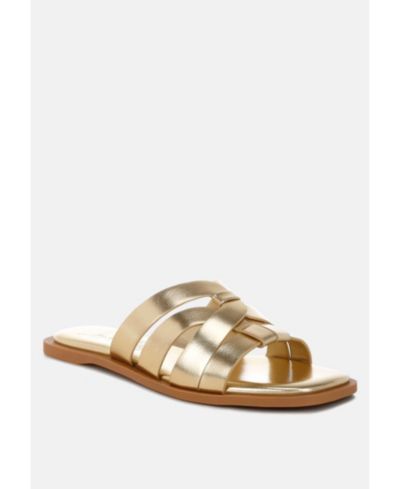 London Rag Women's Hebal Metallic Faux Leather Slip Ons
