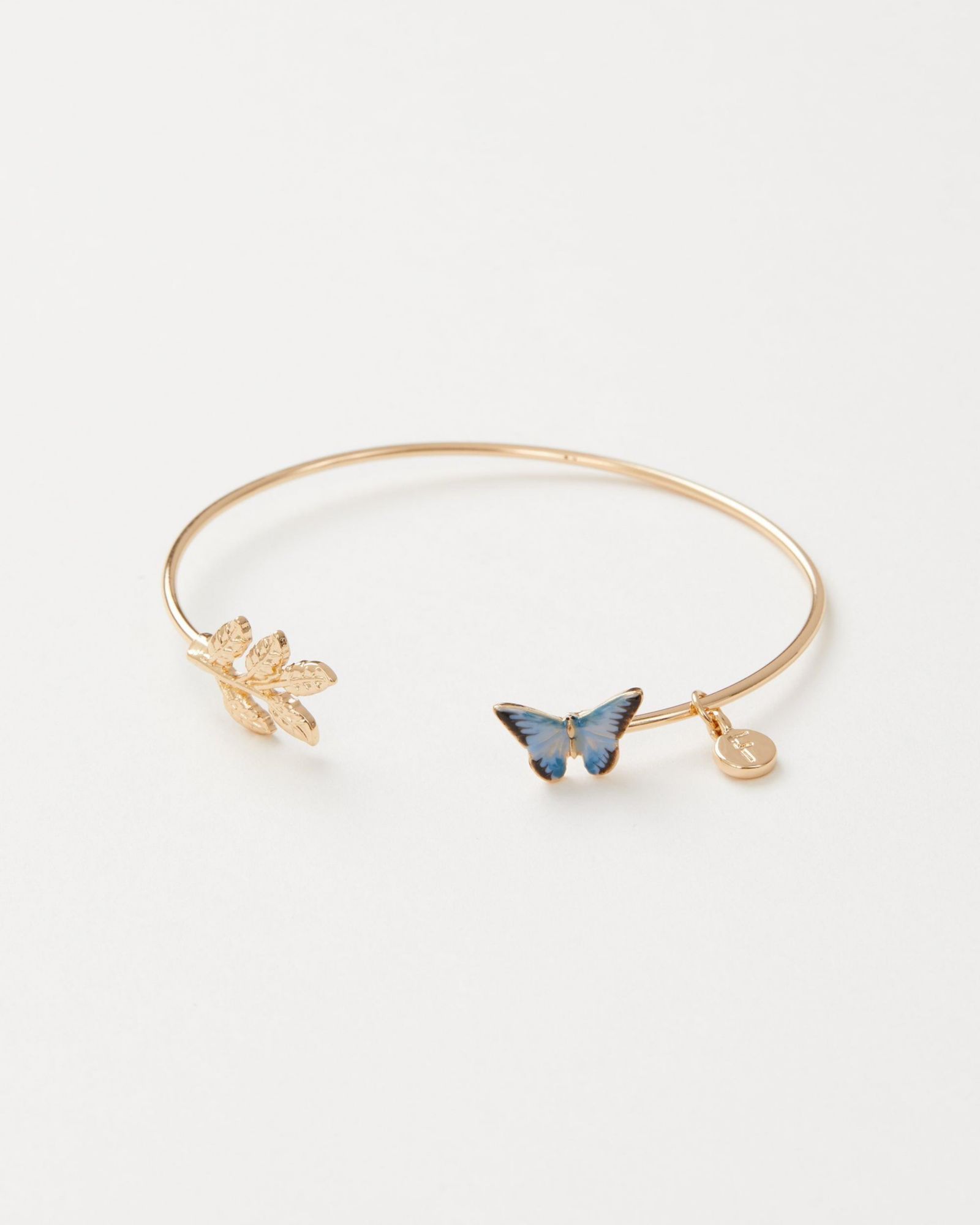 Fable England Enamel Butterfly Bangle