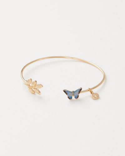 Fable England Enamel Butterfly Bangle