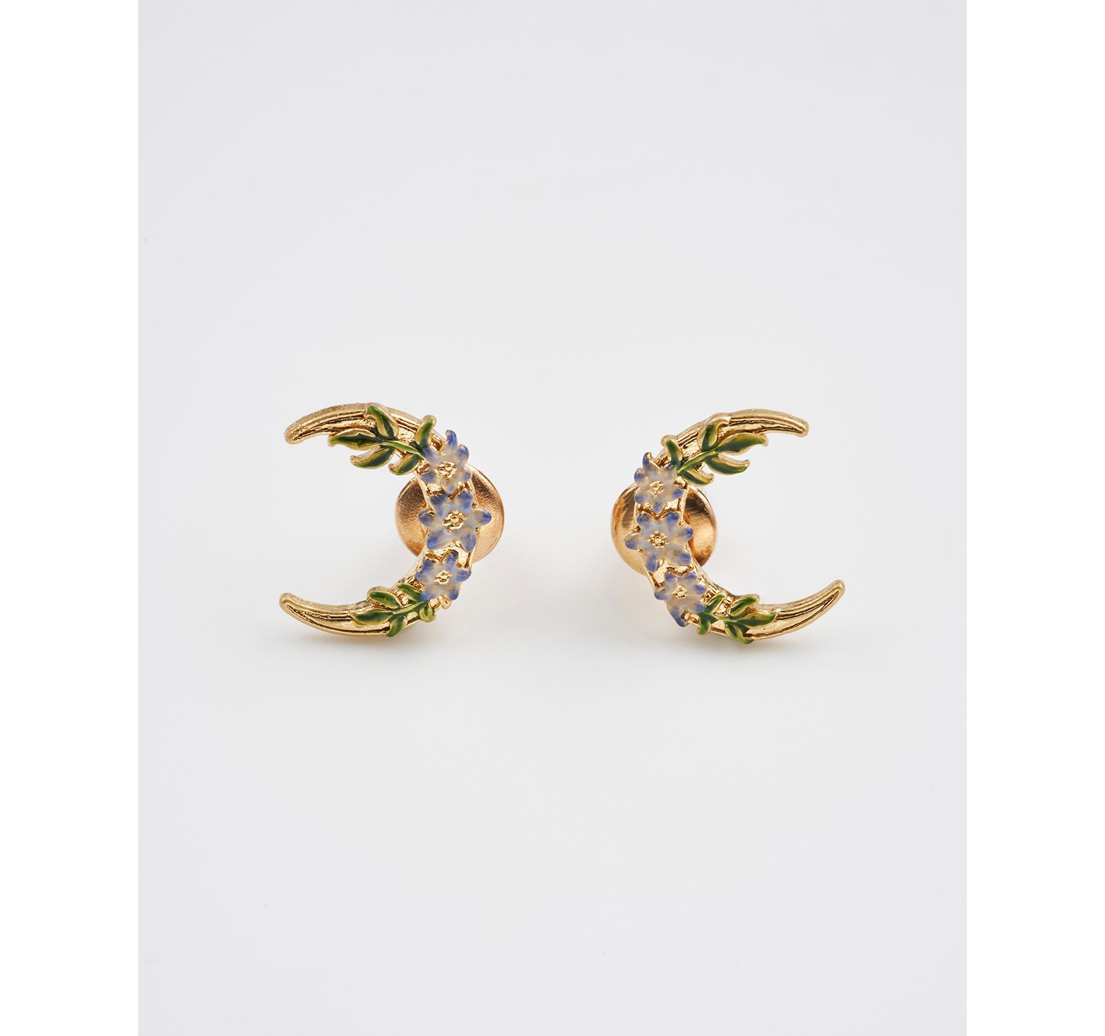 Серьги-гвоздики Fable England Nightshade Moon Gold