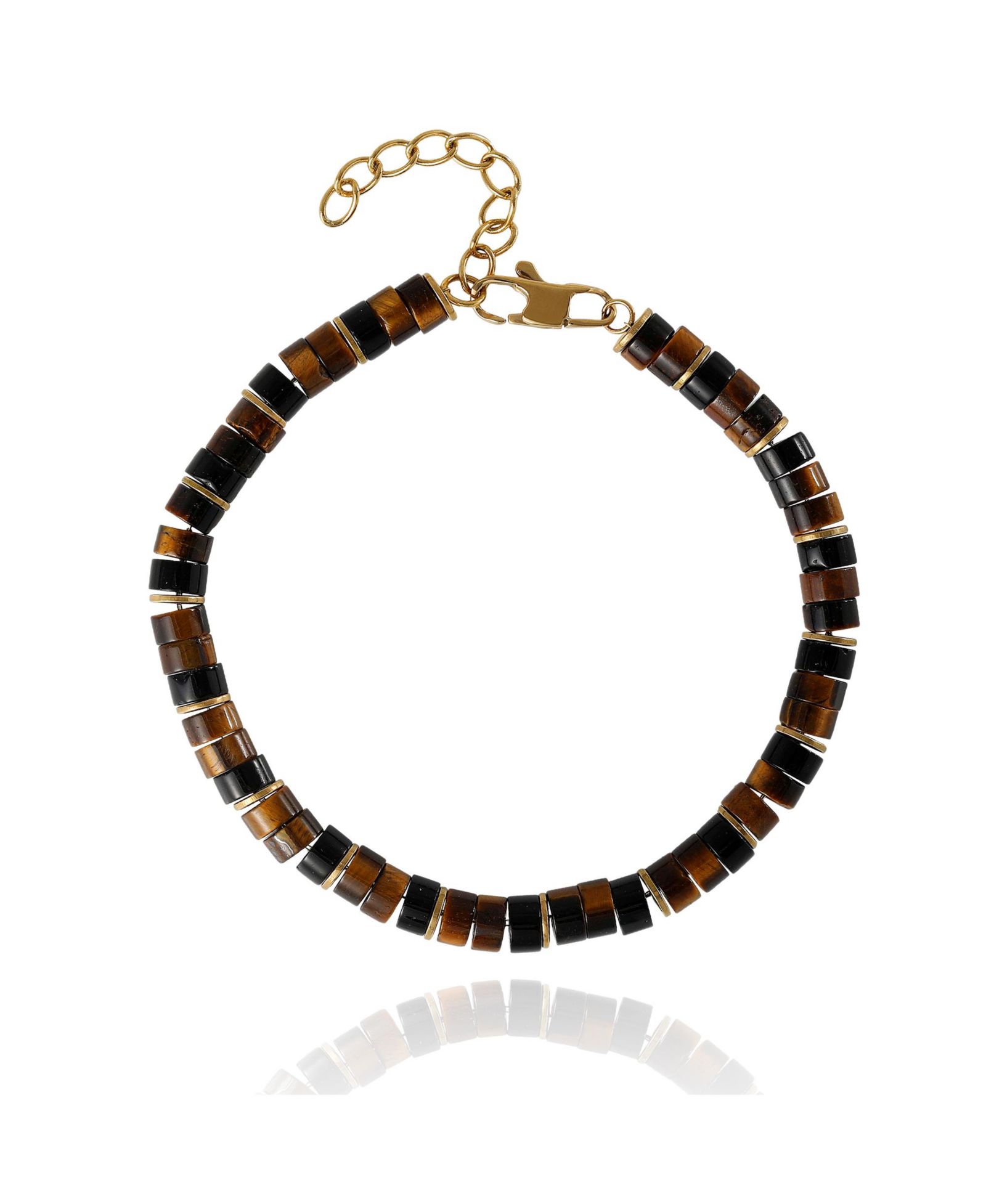 Мужской браслет Lucky Brand Tiger Eye Heishi Bead