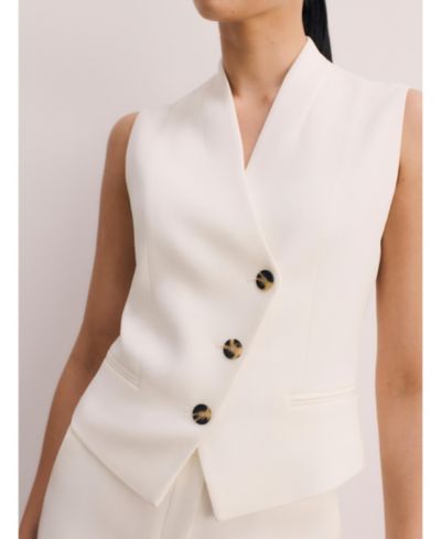Женский приталенный жилет The Fold Draped V-Neck Tailored