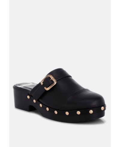 Женские лоферы Rag & Co Women's Pinto Studded Genuine Leather Clogs