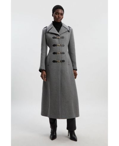Karen Millen Women's Military Tailored Midi Coat