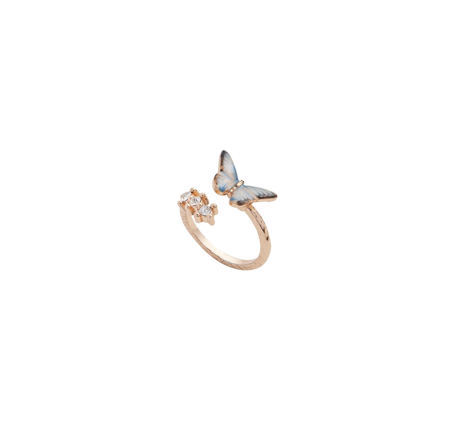Fable England Enamel Butterfly Ring
