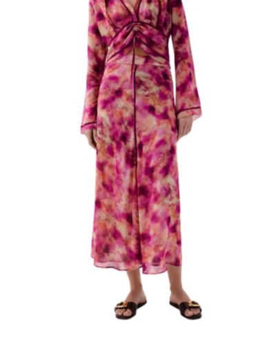 Scalpers Women's Tie Velvet Print Skirt