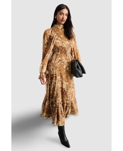 Женское платье Warehouse Romantic Chiffon Sleeve Midaxi