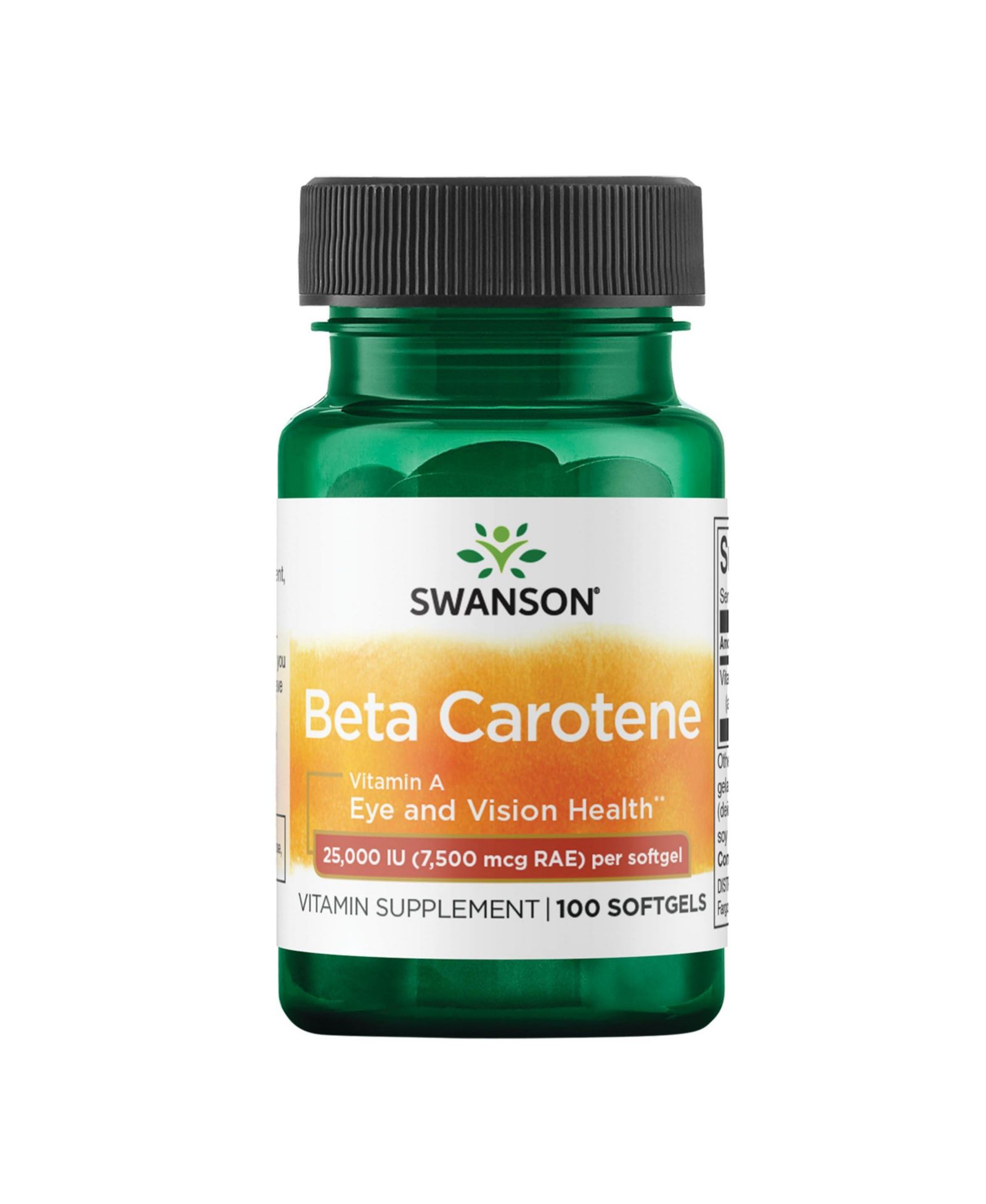 Витамин А Swanson BetaCarotene 25000 Iu 7500 mcg 100 Sgels
