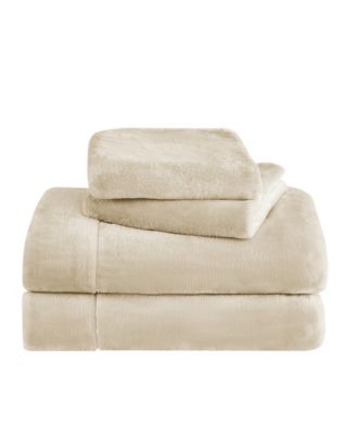Комплект из 4 предметов Sweet Home Collection ультрамягкий микроплюш однотонный флис, King