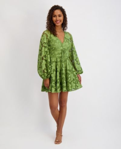 Siena Women's Printed V-Neck Mini Dress