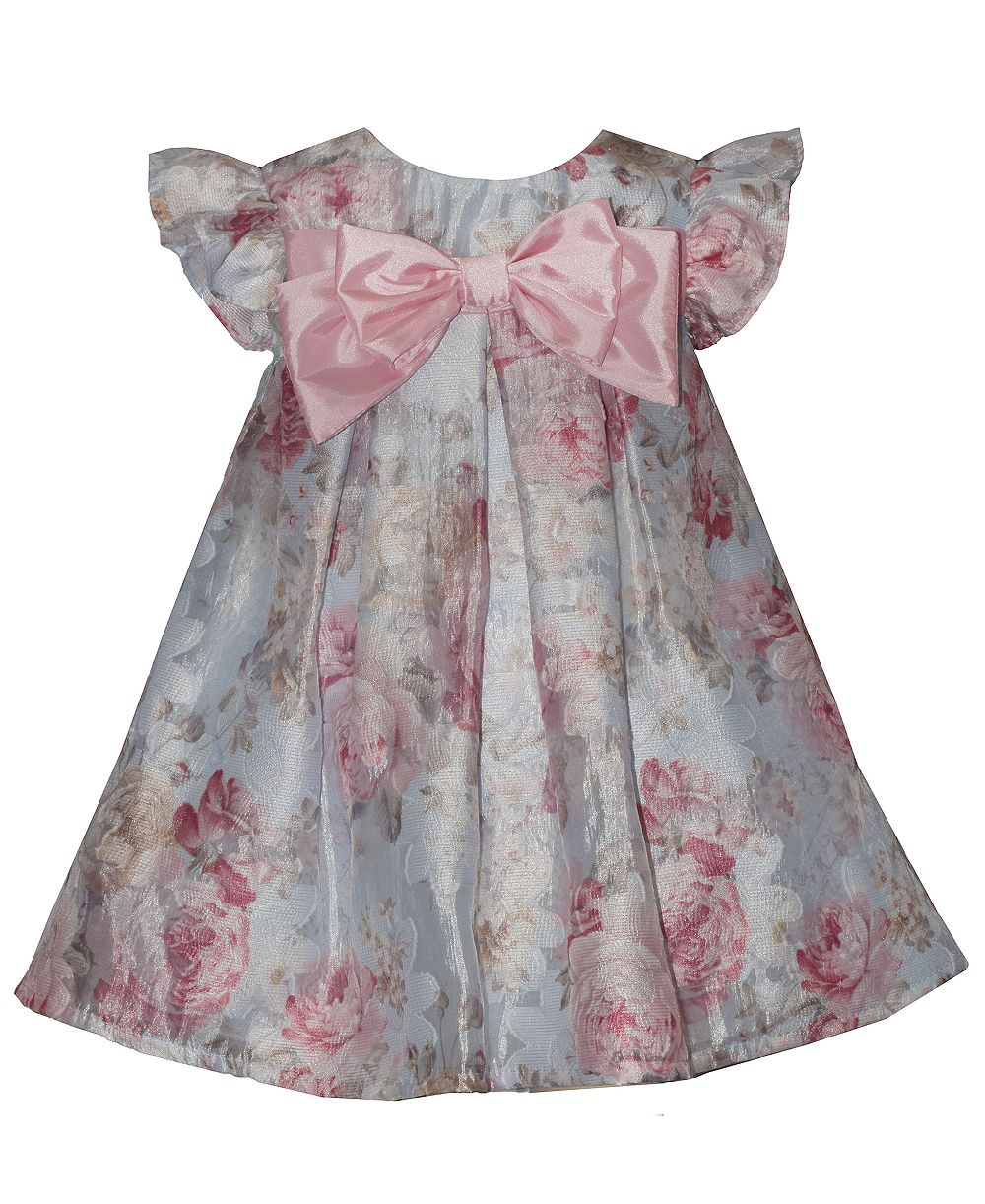 Платье Bonnie Baby для девочек с коротким рукавом и бантом