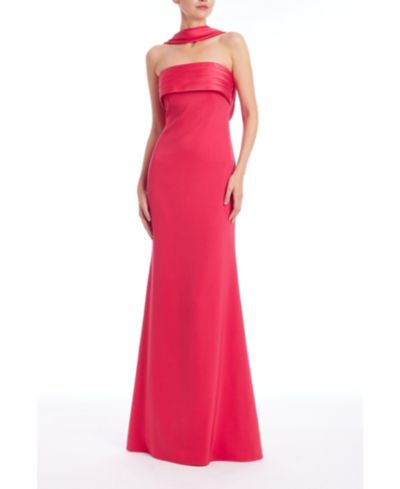 Женское вечернее платье Badgley Mischka с воротником-шарфом