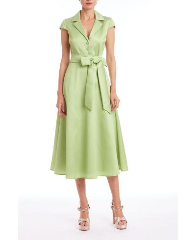 Badgley Mischka Women's Cap Sleeve Shirt Dress