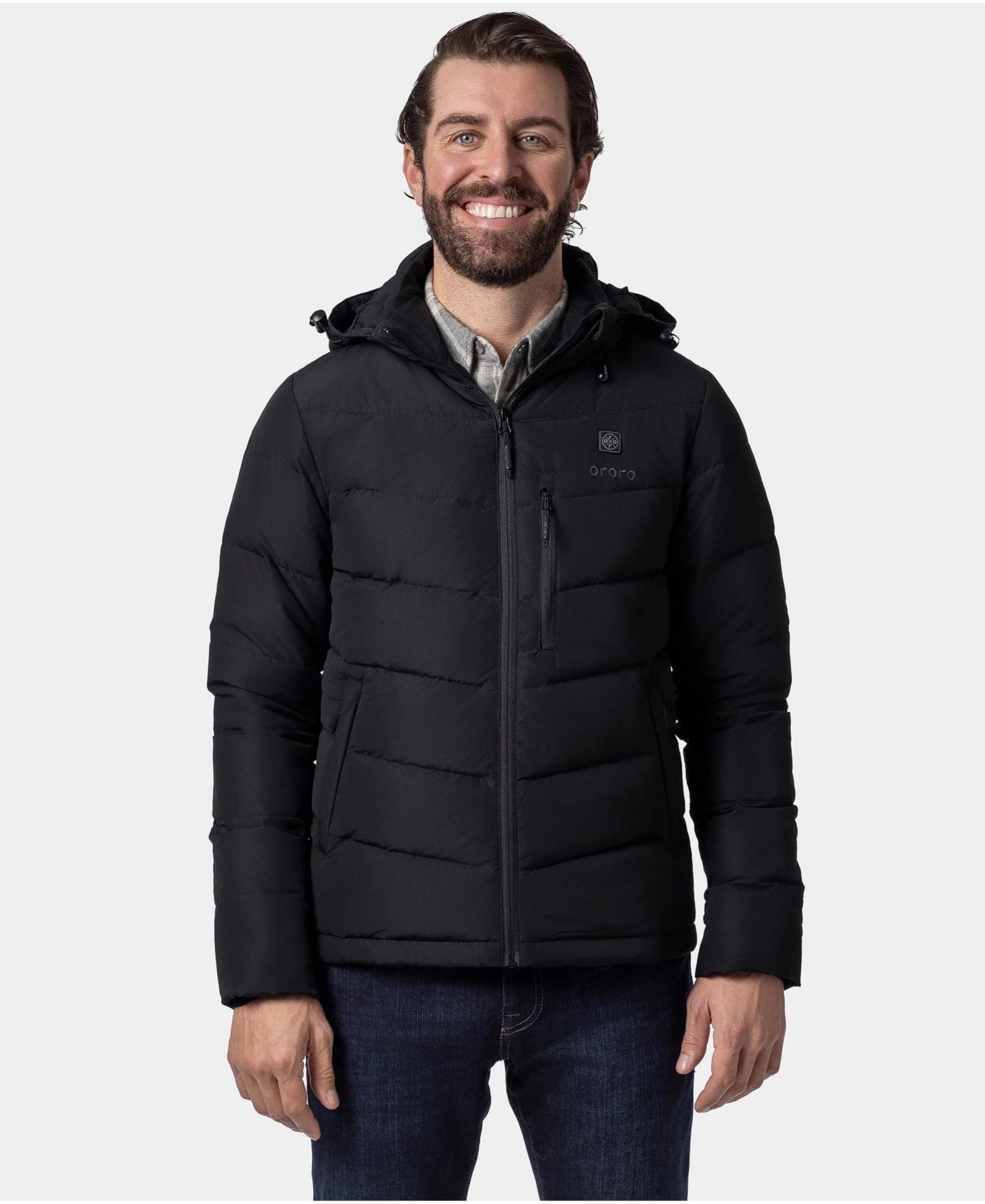 ororo Men's 4-Zone Heated Down Jacket