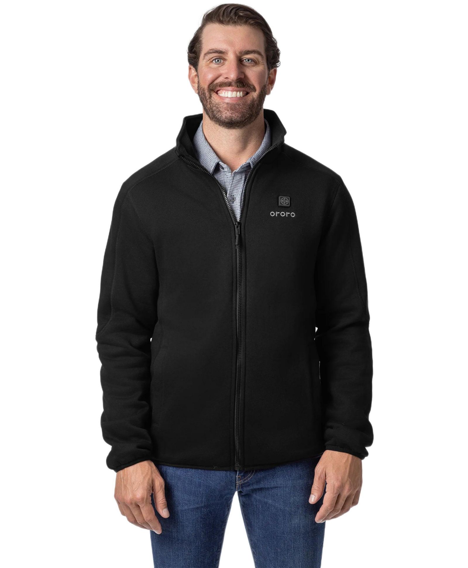 ororo Men's 4-Zone Heated Fleece Jacket