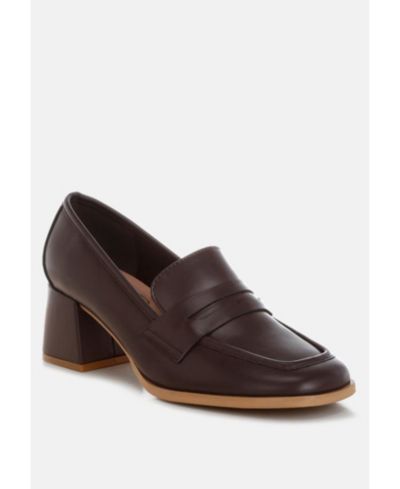 Brown faux leather