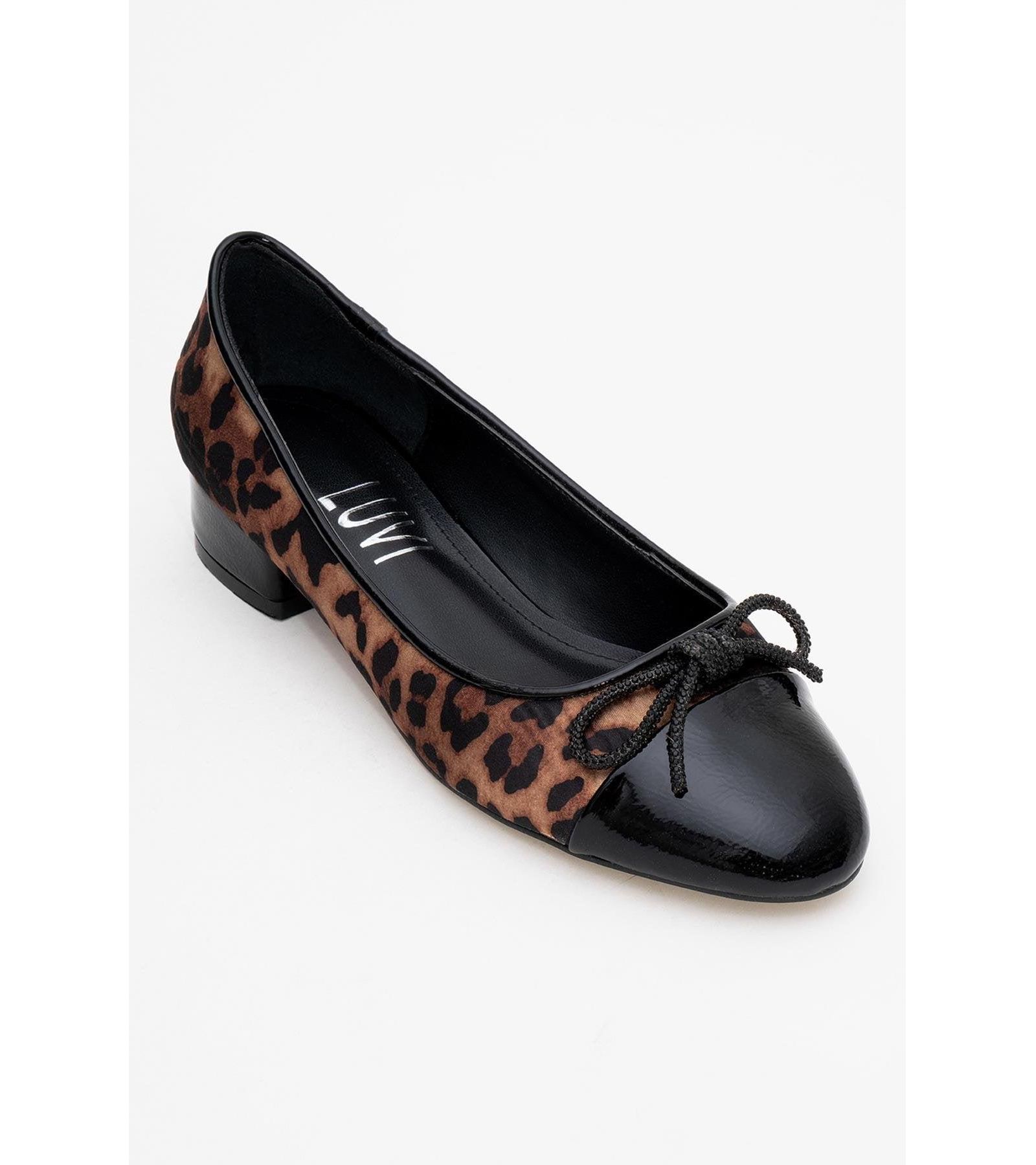 Prologue Shoes Women's Julien Bow Detail Block Heel Flat