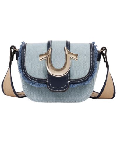 True Religion Women's Asher Frayed Edge Mini Flap Crossbody